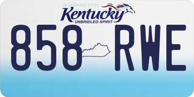 KY license plate 858RWE