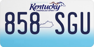 KY license plate 858SGU