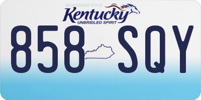 KY license plate 858SQY