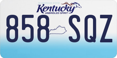 KY license plate 858SQZ