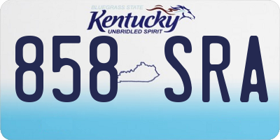 KY license plate 858SRA