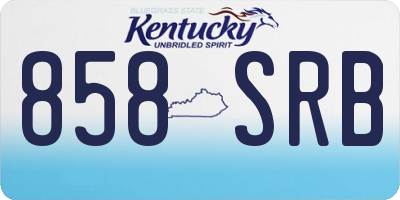 KY license plate 858SRB