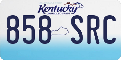 KY license plate 858SRC