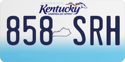 KY license plate 858SRH