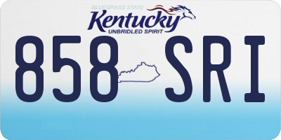 KY license plate 858SRI
