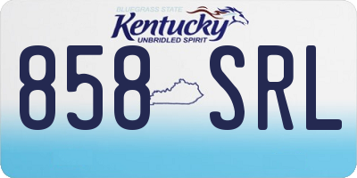 KY license plate 858SRL