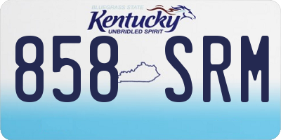 KY license plate 858SRM
