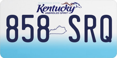 KY license plate 858SRQ