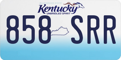 KY license plate 858SRR