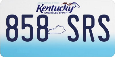 KY license plate 858SRS