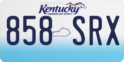 KY license plate 858SRX