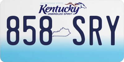 KY license plate 858SRY
