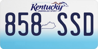 KY license plate 858SSD