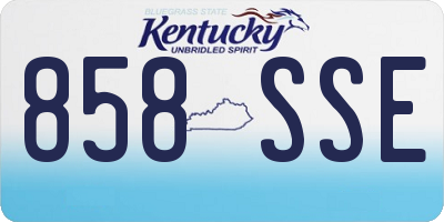 KY license plate 858SSE