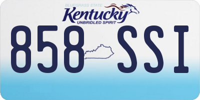 KY license plate 858SSI