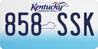 KY license plate 858SSK
