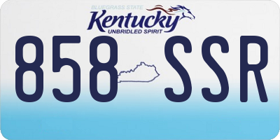 KY license plate 858SSR