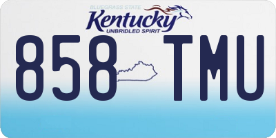 KY license plate 858TMU