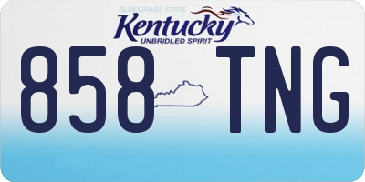KY license plate 858TNG
