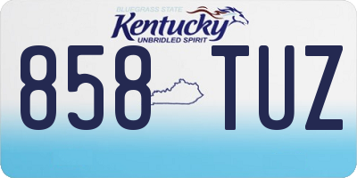 KY license plate 858TUZ