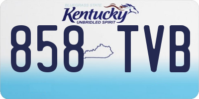 KY license plate 858TVB