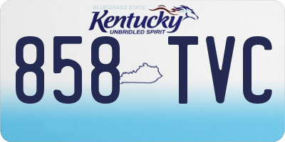 KY license plate 858TVC