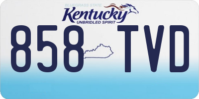 KY license plate 858TVD