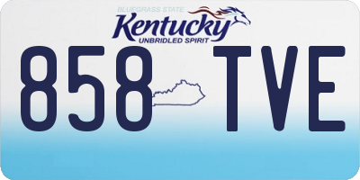 KY license plate 858TVE