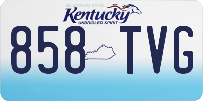 KY license plate 858TVG