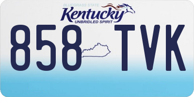 KY license plate 858TVK