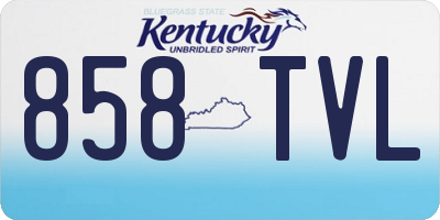 KY license plate 858TVL