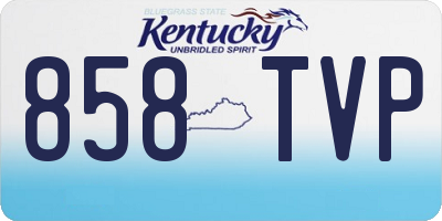 KY license plate 858TVP
