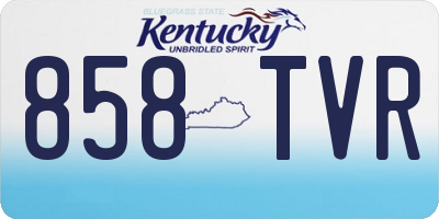 KY license plate 858TVR