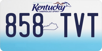 KY license plate 858TVT