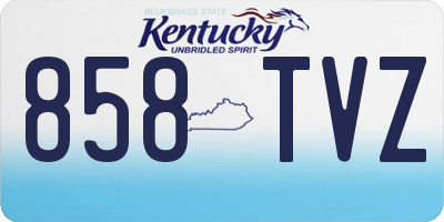 KY license plate 858TVZ