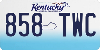 KY license plate 858TWC