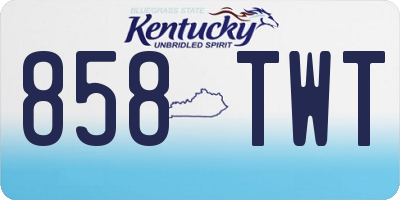 KY license plate 858TWT