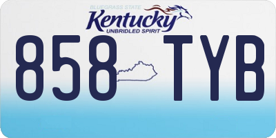 KY license plate 858TYB
