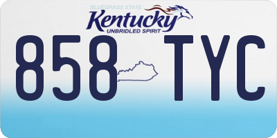 KY license plate 858TYC