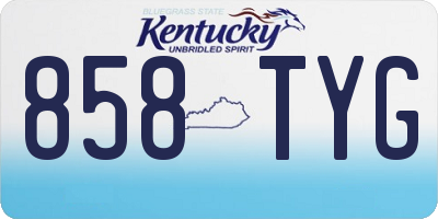 KY license plate 858TYG