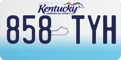 KY license plate 858TYH