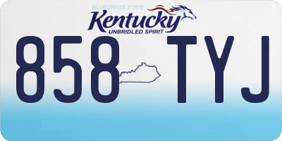 KY license plate 858TYJ