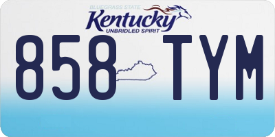 KY license plate 858TYM