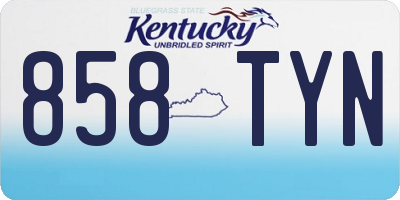 KY license plate 858TYN