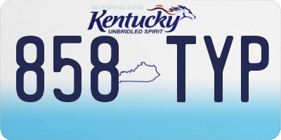 KY license plate 858TYP