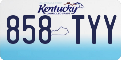 KY license plate 858TYY