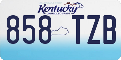 KY license plate 858TZB