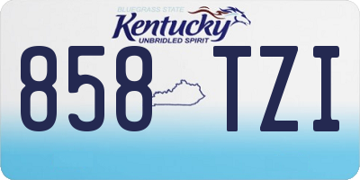 KY license plate 858TZI