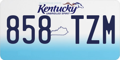 KY license plate 858TZM