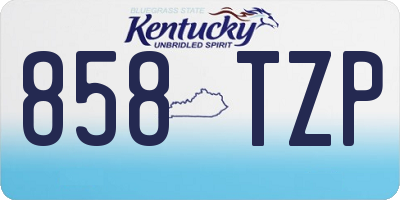 KY license plate 858TZP